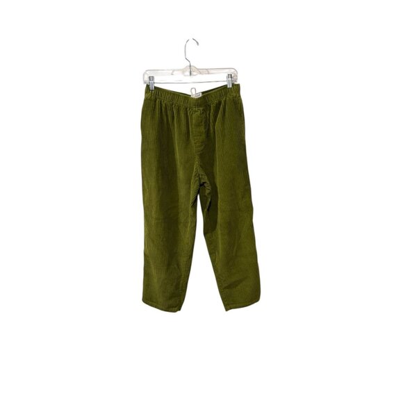 Urban Outfitters Womens Olive Green Corduroy Cropped Pants M - Picture 1 of 5